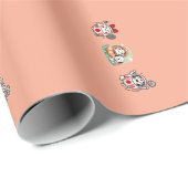 Papier Cadeau Darumo Trio (Coin rond)
