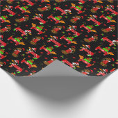 Papier Cadeau Daschunds de Noël (Coin)