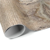 Papier Cadeau Date Palm Tree Trunk Texture Fermeture Photo (Coin rond)