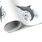 Papier Cadeau Dauphin (Coin rond)