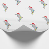 Papier Cadeau Dauphin de Noël (Coin)