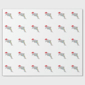 Papier Cadeau Dauphin de Noël (Plat)