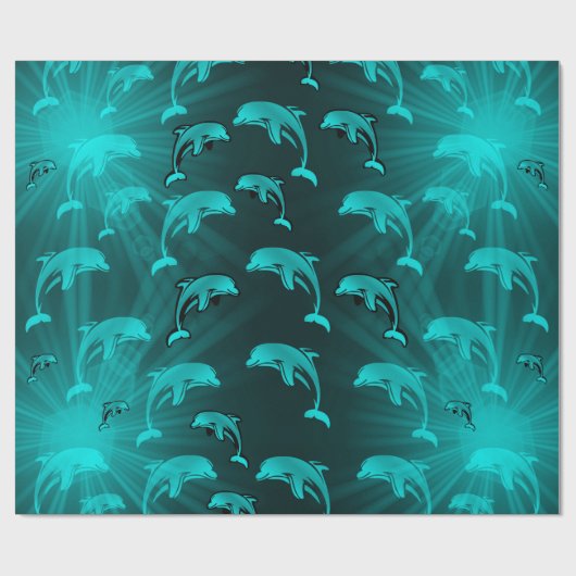 Papier Cadeau dauphin, poisson, nature, aquatique, design, belle (Plat)
