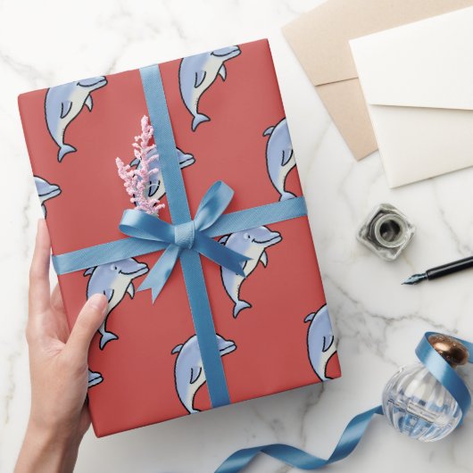 Papier Cadeau Dauphin souriant mignon (Cadeaux)