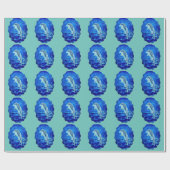 Papier Cadeau Dauphins de la mer Bleue (Plat)