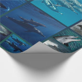 Papier Cadeau Dauphins et collage de baleines (Coin)
