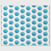 Papier Cadeau Dauphins et vie marine (Plat)