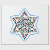 Papier Cadeau David Star made with Gemstones (Plat)
