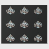 Papier Cadeau Dazzling Damask Français Élégant vacances (Plat)