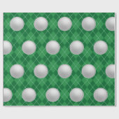 Papier cadeau de balle de golf (Plat)
