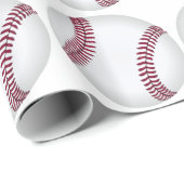 Papier cadeau de baseball personnalisé (Coin rond)