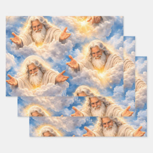 Papier cadeau de bienvenue céleste divin