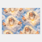 Papier cadeau de bienvenue divin céleste (Devant 3)