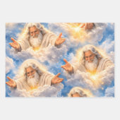 Papier cadeau de bienvenue divin céleste (Devant)