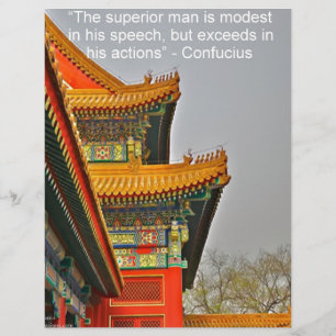 Papier Cadeau de citation de Confucius sur l'architecture