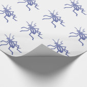 Papier cadeau de cricket violet (Coin)