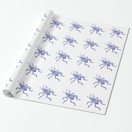 Papier cadeau de cricket violet (Déroulé)
