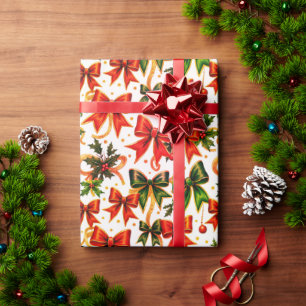 Papier cadeau de décoration de Noël