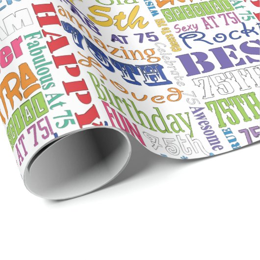 Papier Cadeau De fête d'anniversaire cadeaux uniques et (Coin rond)