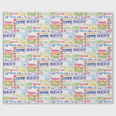 Papier Cadeau De fête d'anniversaire cadeaux uniques et 18èmes (Plat)