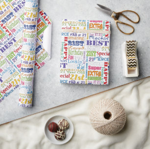 Papier Cadeau De fête d'anniversaire cadeaux uniques et 21èmes