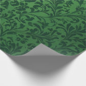 Papier cadeau de fête fleuri vert victorien classi (Coin)