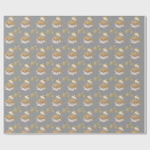 Papier Cadeau de Fête Moderne en Or (Plat)