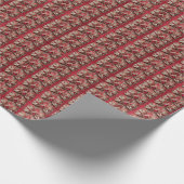 Papier cadeau de fêtes avec ruban rouge (Coin)