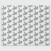 Papier cadeau de fêtes de Pin Crow (Plat)