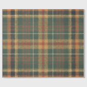 Papier cadeau de fêtes vert, rouge et crème (Plat)