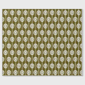 Papier Cadeau De Feuilles et de lions (Plat)