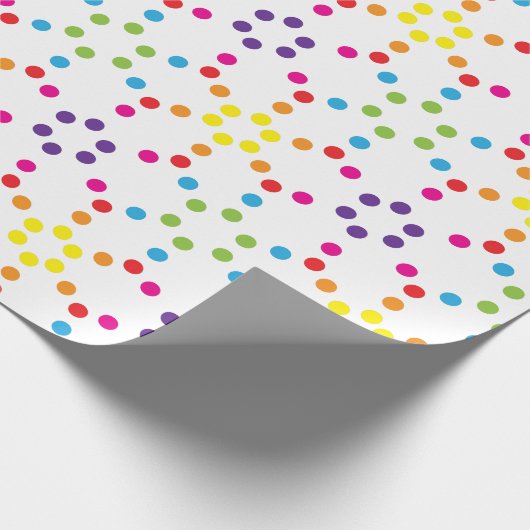 Papier Cadeau De fins petits points arc-en-ciel (Coin)