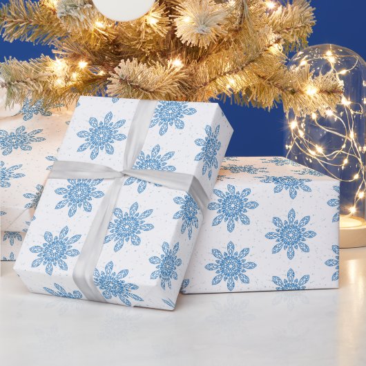 Papier cadeau de flocon de neige d'hiver (Vacances)