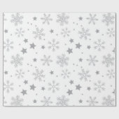 Papier cadeau de flocon de neige d'hiver (Plat)