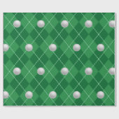 Papier cadeau de golf vert (Plat)
