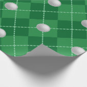 Papier cadeau de golf vert (Coin)