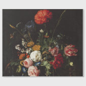 Papier Cadeau de Heem peinture de vase de fleurs (Plat)