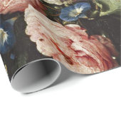 Papier Cadeau de Heem peinture de vase de fleurs (Coin rond)