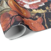 Papier Cadeau de Heem peinture florale Vase (Coin rond)