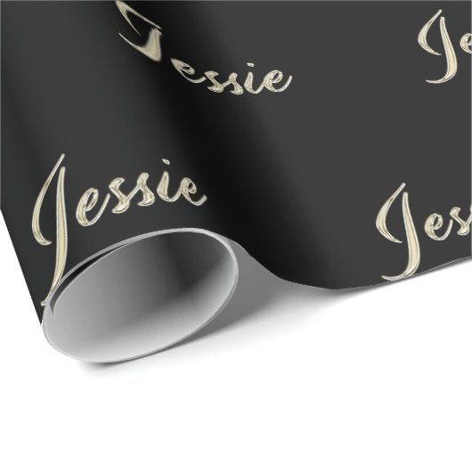 Papier cadeau de Jessie White Gold (Coin rond)