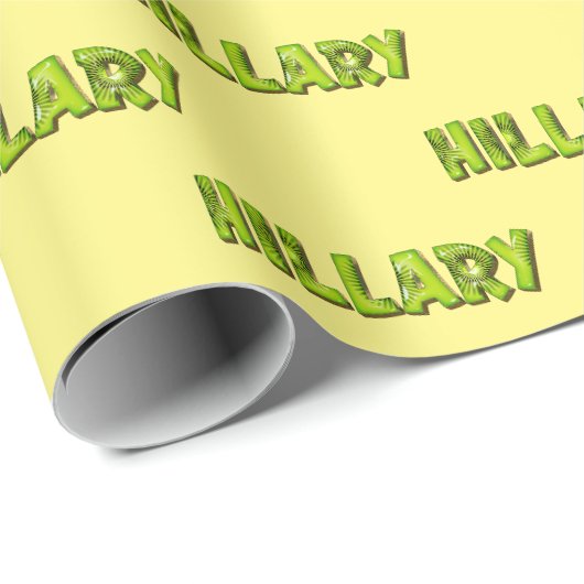 Papier cadeau de Kiwi Fruit Hillary (Coin rond)