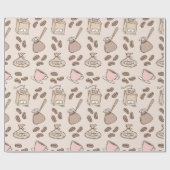 Papier cadeau de la fête du café série de 3 (Plat)