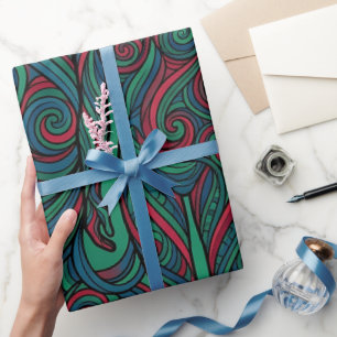 Papier cadeau de la ligne de bijoux de silhouette
