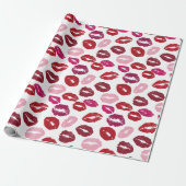 Papier cadeau de la Saint-Valentin | Motif Baisers (Déroulé)
