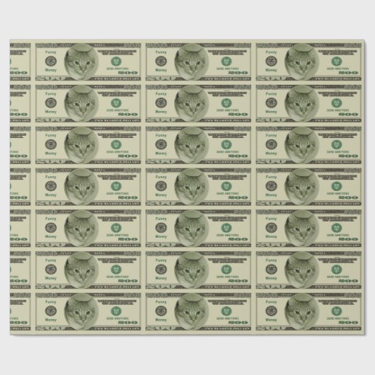 Papier Cadeau De l'argent drôle (Plat)