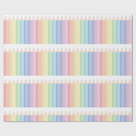 Papier cadeau de l'enseignant crayons (Plat)