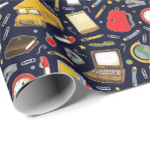 Papier cadeau de l'enseignant de l'école (Coin rond)