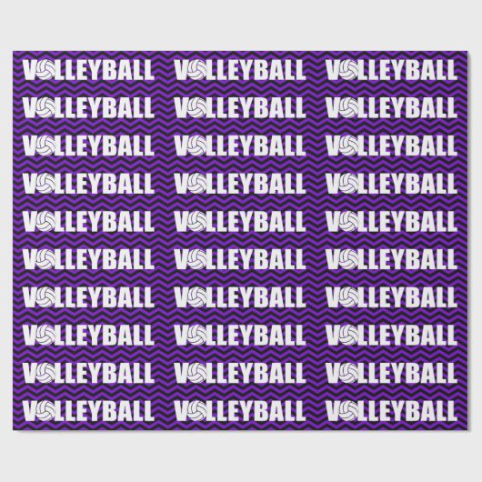 Papier cadeau de l'équipe de volleyball (Plat)