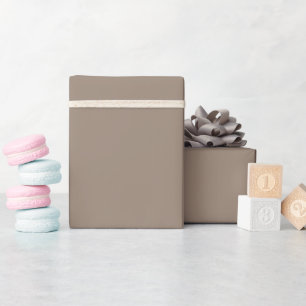 Papier cadeau de luxe couleur unie Taupe Moka