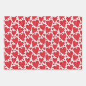 Papier cadeau de mariage Saint-Valentin Rouge Blan (Devant)